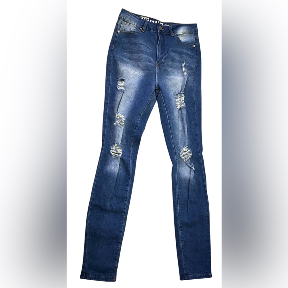 BOGO FREE Trendy Reason DE-10 Distressed Jeans